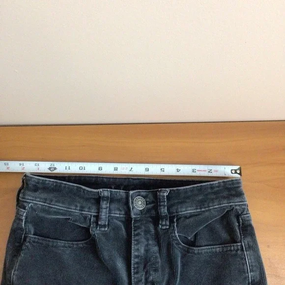 SALE Women's American‎ Eagle Super Stretch Black High Rise Corduroy Jegging - Picture 7 of 11